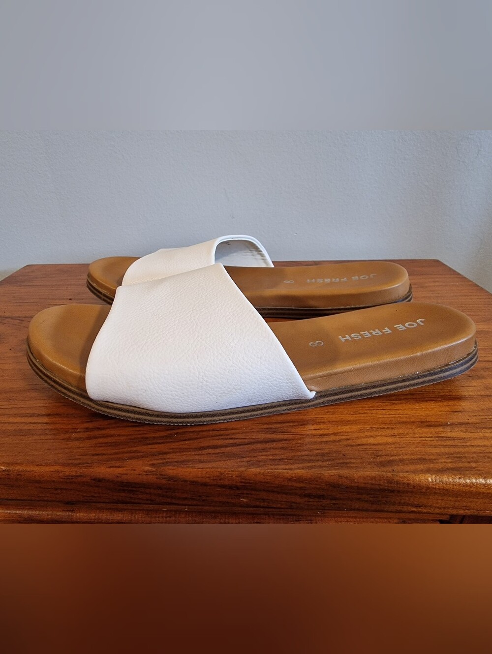 Joe Fresh Women’s White Slide Sandals, Size US 8